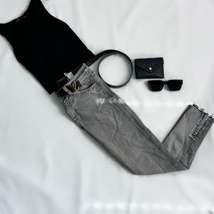 Gray distressed Zara skinny Jeans size 6 slim fit